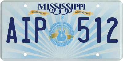 MS license plate AIP512