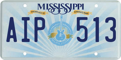 MS license plate AIP513