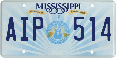 MS license plate AIP514