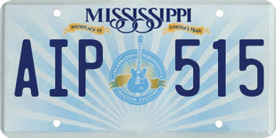 MS license plate AIP515