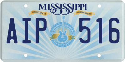 MS license plate AIP516