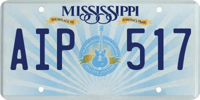 MS license plate AIP517