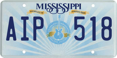 MS license plate AIP518