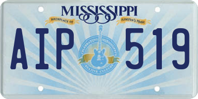 MS license plate AIP519