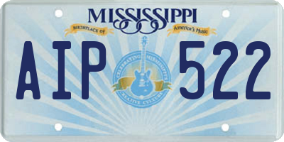 MS license plate AIP522