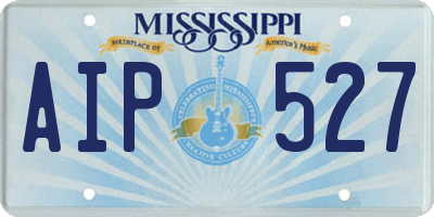 MS license plate AIP527