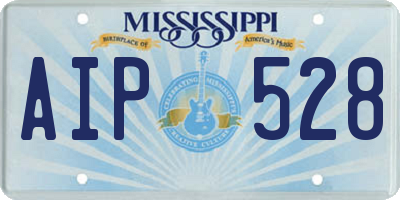 MS license plate AIP528