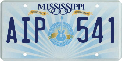 MS license plate AIP541