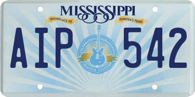 MS license plate AIP542
