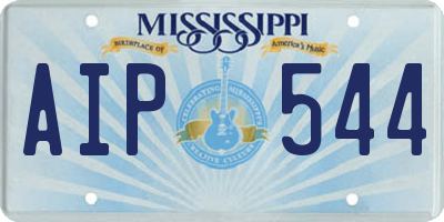 MS license plate AIP544