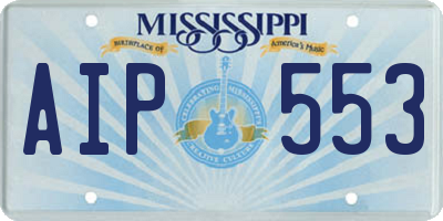 MS license plate AIP553