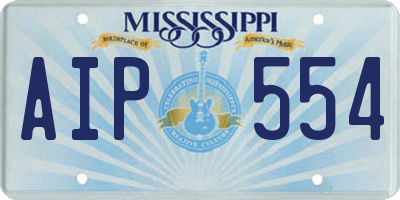 MS license plate AIP554
