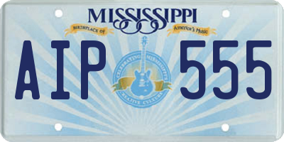 MS license plate AIP555