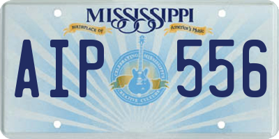 MS license plate AIP556