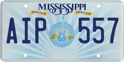 MS license plate AIP557