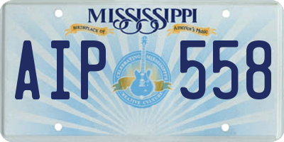 MS license plate AIP558