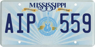 MS license plate AIP559