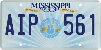 MS license plate AIP561