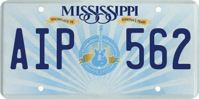 MS license plate AIP562