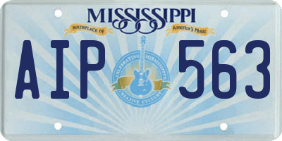 MS license plate AIP563
