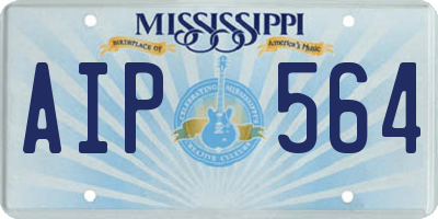 MS license plate AIP564