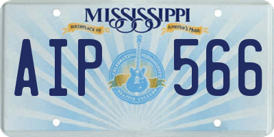 MS license plate AIP566