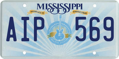 MS license plate AIP569