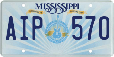 MS license plate AIP570