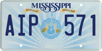 MS license plate AIP571