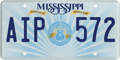 MS license plate AIP572