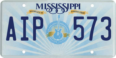 MS license plate AIP573