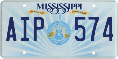 MS license plate AIP574