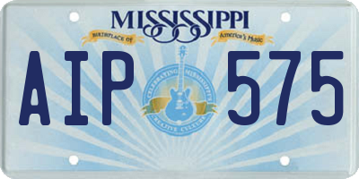 MS license plate AIP575