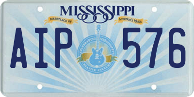 MS license plate AIP576