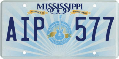 MS license plate AIP577