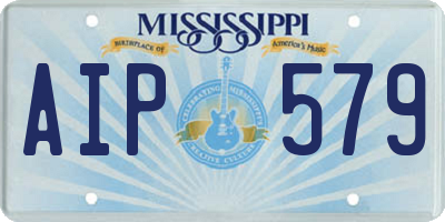 MS license plate AIP579