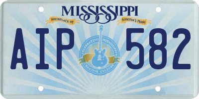 MS license plate AIP582