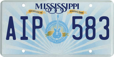 MS license plate AIP583