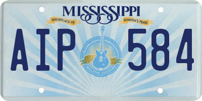 MS license plate AIP584
