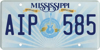 MS license plate AIP585