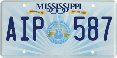 MS license plate AIP587