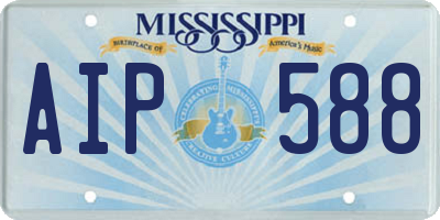MS license plate AIP588