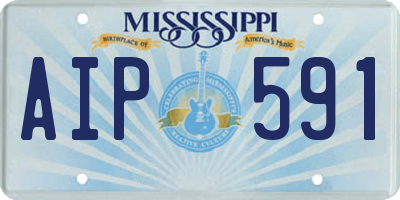 MS license plate AIP591