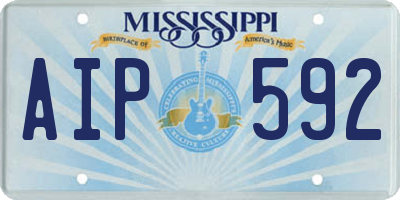 MS license plate AIP592