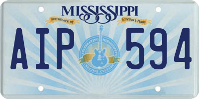 MS license plate AIP594