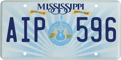 MS license plate AIP596