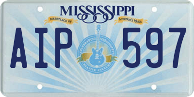 MS license plate AIP597