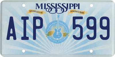 MS license plate AIP599