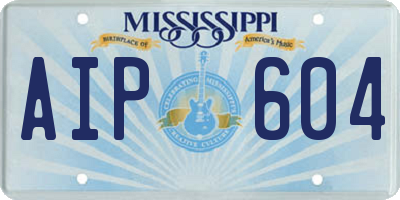 MS license plate AIP604