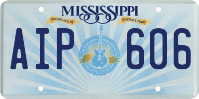 MS license plate AIP606